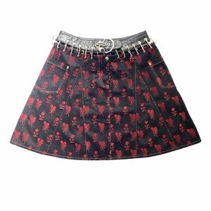 Chopova Lowena denim carabiner skirt